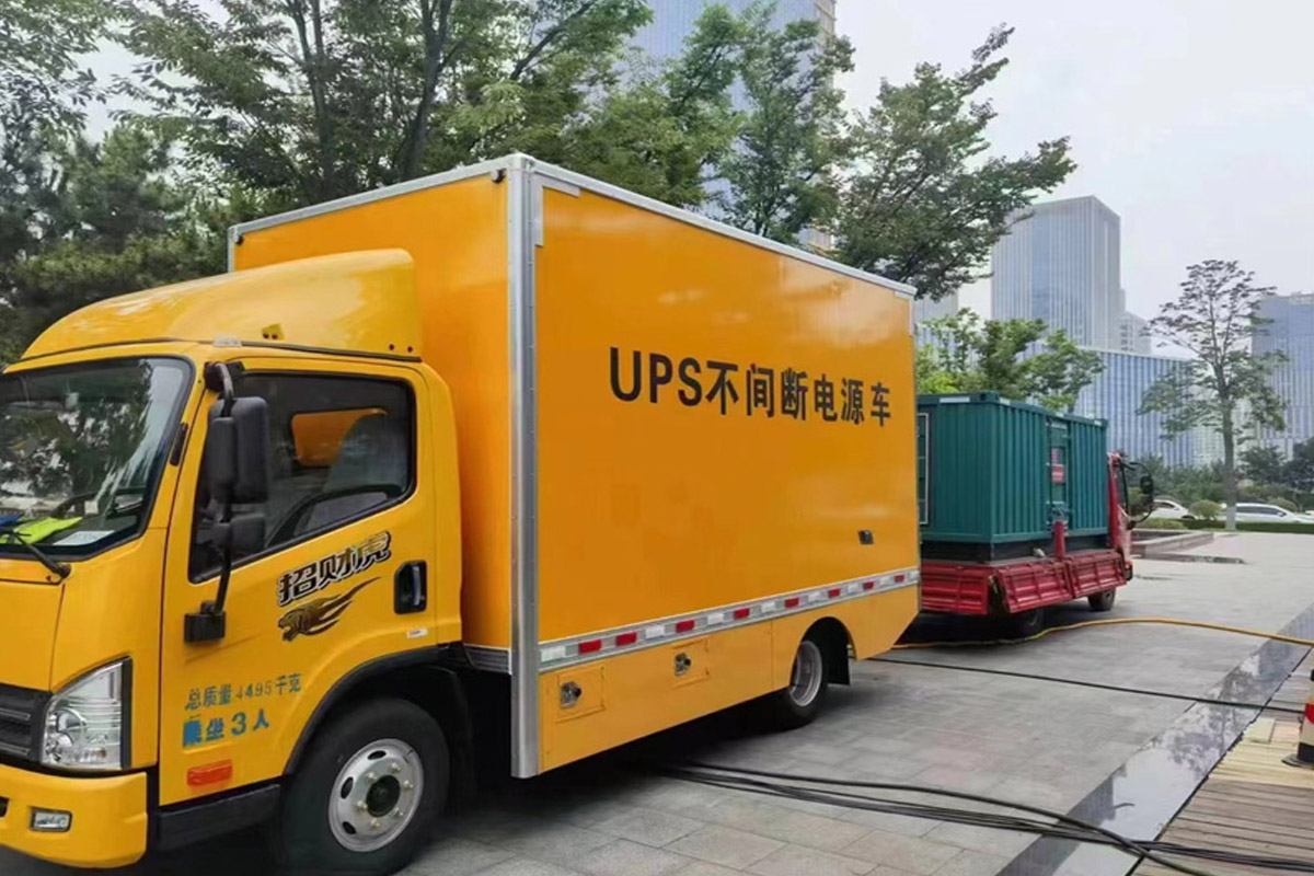 广安发电机租赁施工现场