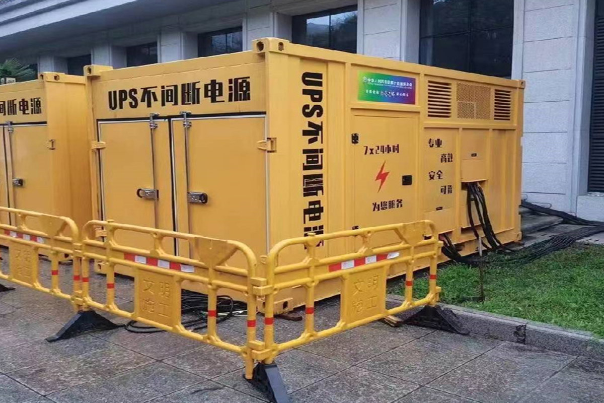广安发电机租赁施工现场