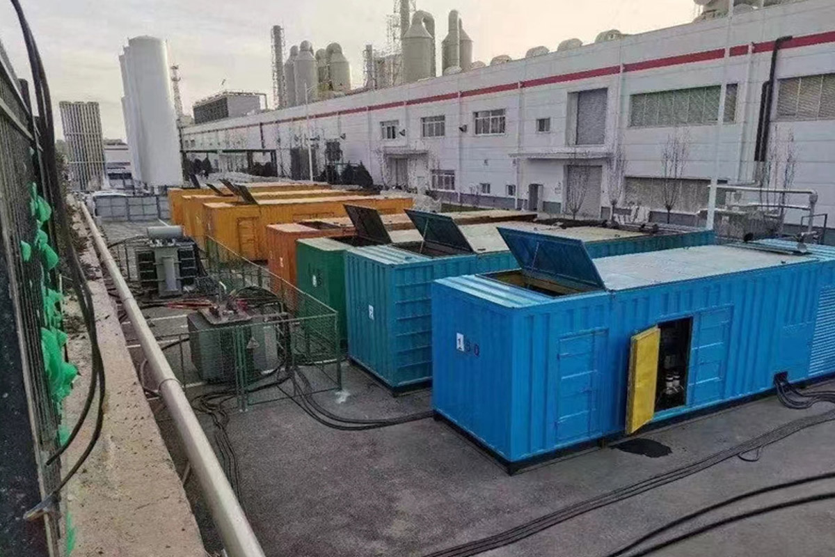 广安发电机租赁施工现场